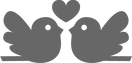 Two love birds icon